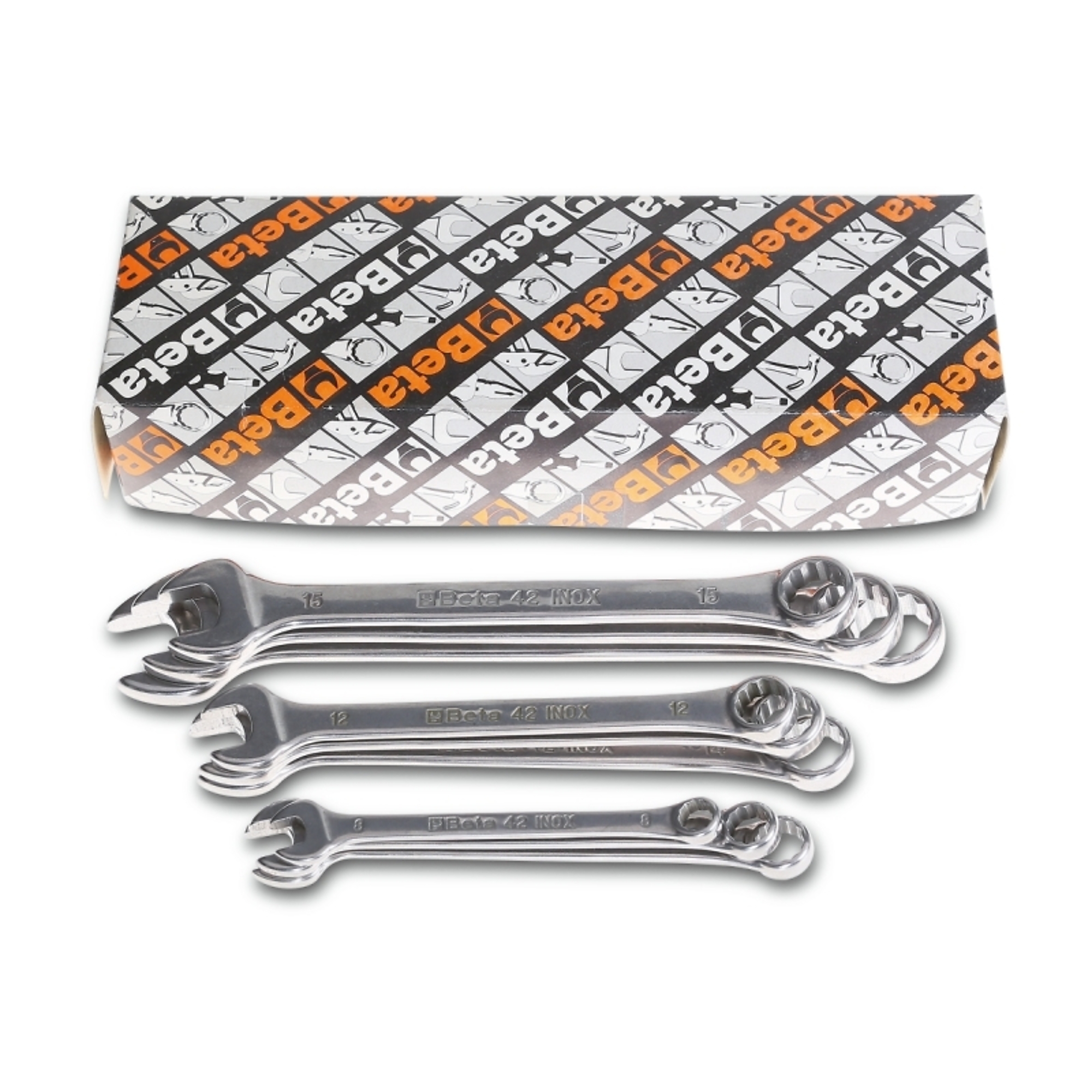 Beta, Combination Wrench Set, Model# 42INOX-AS/S9
